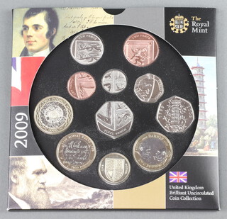 A 2009 Royal Mint United Kingdom brilliant uncirculated coin collection 