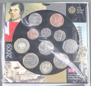 A 2009 Royal Mint United Kingdom brilliant uncirculated coin set in original bag 