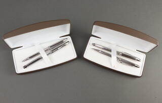 Two cased sets of Cross ballpoint pens 