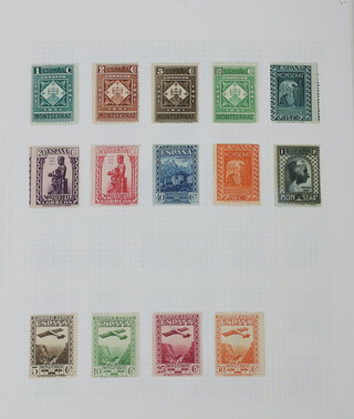 Spain and colonies in 7 albums mint and used stamps from 1850 first issues, 1905 Don Quixote set used, 1950 stamp centenary mint, up to 1980's 