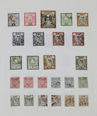 Iran and Iraq in 4 albums mint and used stamps with Iraq from 1918 mint sets, 1923 10 rupee, 1932 1 dinar, plus album leaves  