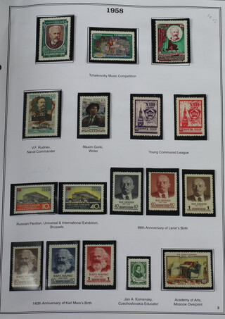 Russia in 13 albums from 1858 - 1991 mint and used stamps with airmails, miniature sheets plus 2 albums of Poland used 