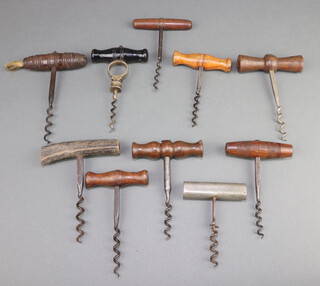 A C Viarengo Patent corkscrew and 9 other corkscrews 