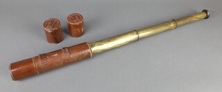 J Hicks, a 2 draw telescope marked J Hicks London 1899 