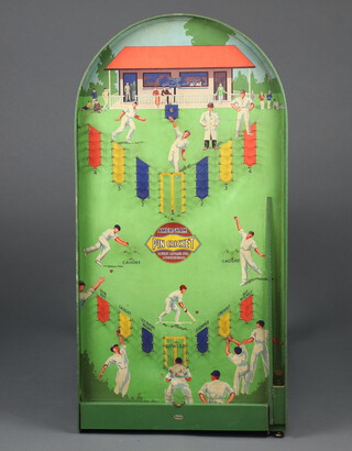 A Bentalls Amersham pinball cricket bagatelle complete with balls 76cm x 38cm 