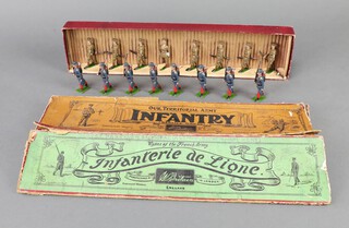 Britains, Our Territorial Army Infantry no.160 and Infanterie de Ligne no.192, both 1916 issue, boxed  