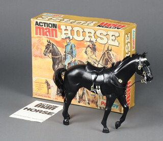 Action Man by Palitoy, a Cavalry charger horse model no.34452 boxed with saddles, bridles and instruction leaflet 