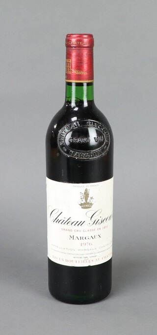 A bottle of 1976 Chateau Giscours Margaux red wine 