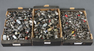 A quantity of unboxed valves including Mallard, GEC and others, contained in 3 fruit boxes 