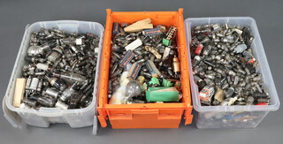 A large collection of unboxed valves including Military, Mallard, etc contained in 3 plastic boxes 