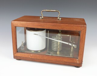 Kelvin, Bottomley and Baird Ltd, Glasgow, a barograph, the inside of the barrel marked PT.3715 02, contained in a mahogany case  