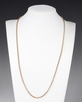 A 9ct yellow gold necklace 7.1 grams, 52cm 