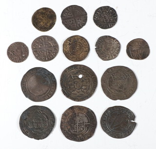 An Edward I Irish one penny, long cross 1.2 grams, a ditto 1.3 grams and 12 other hammered coins 