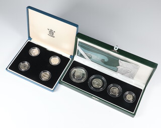 A 2003 silver proof Britannia Collection boxed together with United Kingdom silver proof pattern one pound collection 