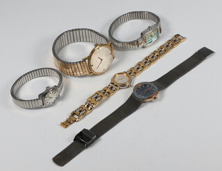 A lady's Tissot Sea Star 7 steel cased wristwatch and 4 others 