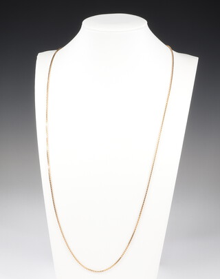 An 18ct yellow gold necklace, 68cm, 10 grams 