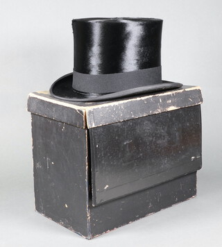 Trees & Co, a gentleman's black silk top hat size 6  7/8, together with a Dunns box 