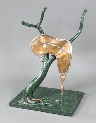 **Salvador Dali (1904-1989) "Profile of Time" inscribed Dali, lost wax bronze, limited edition no. 184 of 350, stamped with foundry mark Jemelton 1984, bronze with green and brown patina 51cm together with original dated certificate and original bill of sale **Please note: Artists Re-sale Rights may be payable on this lot 