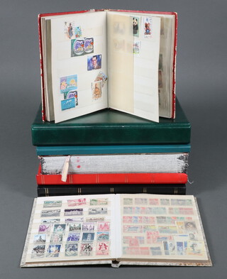 A stock book of used Swiss stamps, stock book of French mint and used stamps, other French stamps, stock book of German stamps etc 