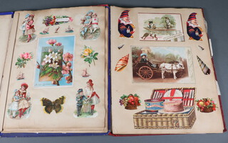 Two 19th/20th Century scrap albums containing miscellaneous paper scraps therein 