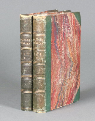 Lever Charles, "Charles O'Malley The Irish Dragoon" in 2 volumes London, Chapman and Hall 1862, 8vo.,  3/4 Morocco and marble boards, dedications to title and pages and ownership labels to paste downs 