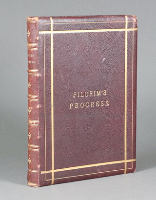 Bunyan John "The Pilgrims Progress" with notes by The Reverend Robert McGuire, Cassell, Petter and Galpin London, illustrated by H C Selous and Paolo Priolo, 4to. bound in full Morocco and gilt 