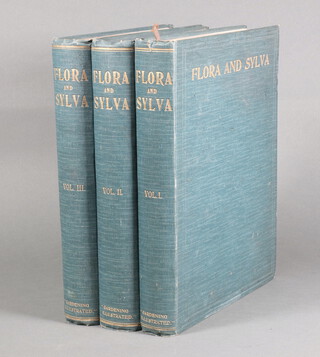 Robinson and William "Flora and Sylva", 3 volumes 1903-1905, folio, green cloth and gilt binding  