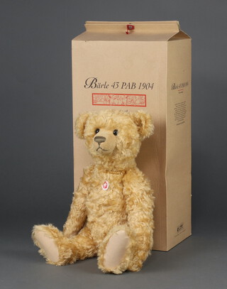 A Steiff 2004 replica teddy bear "Baerle" 43 Pab 1904, limited edition no. 02243 (ran to the end of the year 2004)  43cm, boxed and with certificate  