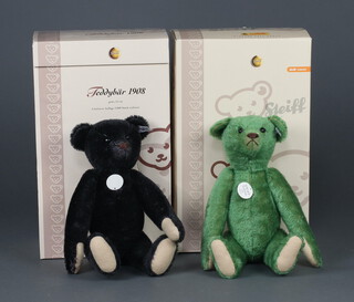 A Steiff 1908 replica limited edition bear no. 717 of 3000, 35cm  boxed and with certificate together with a ditto 1908  no. 1800 of 3000 boxed and with certificate 35cm  