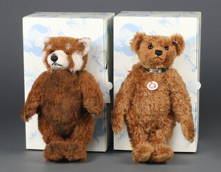 A Steiff limited edition of 2000 Red Panda Ted 36cm in a blue and white box and with certificate, together with a British Collector's bear no.2009  of 3000 38cm boxed and with certificate  