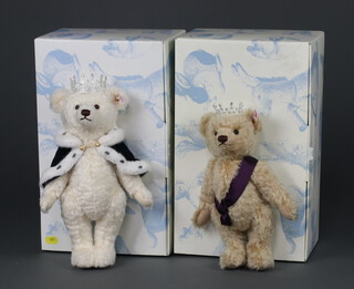 A Steiff 2015 limited edition bear of 2115 Long To Reign Over Us  boxed and with certificate and 1 other Queen Elizabeth's 90th Birthday Bear limited edition of 1926 boxed and with certificate 