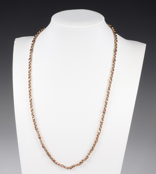 A yellow metal 9ct necklace, 46cm, 11.5 grams 