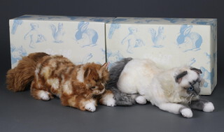 A Steiff limited edition Mizzy Maine Coon Cat Masterpiece no. 384 of 3000 boxed and with certificate and 1 other Minka Scared Birman Cat Masterpiece no. 452 of 2000 boxed and with certificate 