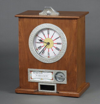 A restored and refurbished Big Hand on The Red Penny Arcade machine in an oak ply cabinet, with original mechanism and replacement dial, in working order 58cm h x 48cm w x 26cm d