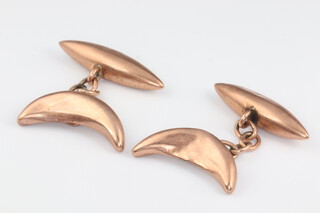 A pair of 9ct yellow gold cufflinks 3.2 grams 