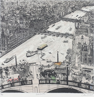 **Chris Orr, born 1943, print signed in pencil "Lambeth" dated 2009, no.7 of 40, 67cm x 72cm **Please note: Artists Re-sale Rights may be payable on this lot 