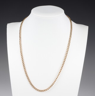 A 9ct yellow gold necklace 44cm, 6.5 grams 