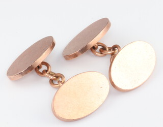 A pair of 9ct yellow gold cufflinks 12.5 grams 