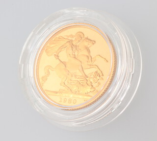 A 1980 proof sovereign 