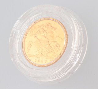 A 1980 proof half sovereign 