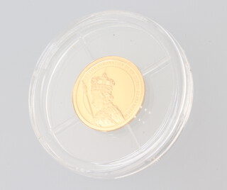 The Queens Diamond Jubilee gold commemorative coin, 1 gram 
