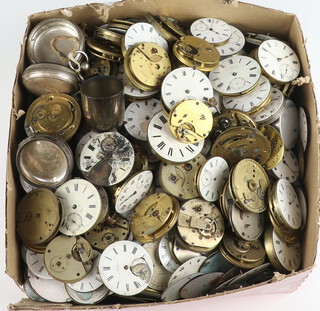 A large quantity of pocket watch movements 