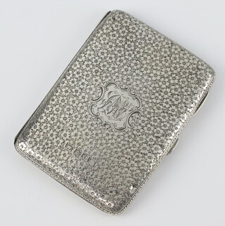 A Victorian engraved silver mounted aide memoir Birmingham 1894, engraved monogram 