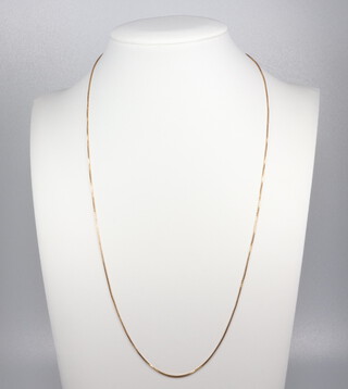 An 18ct yellow gold necklace 49cm, 3.2 grams 