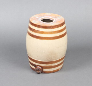 A Victorian stoneware barrel 32cm 