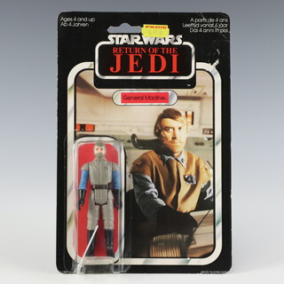 Star Wars by Palitoy, a General Madine action figure on  65 back Return of the Jedi unpunched card ROTJ 65C ( Hong Kong 1983  )