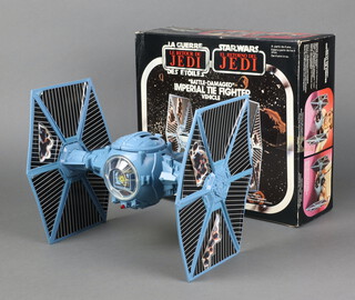 Star Wars by Palitoy, a "Battle Dash Damaged" Imperial Tie Fighter vehicle in Return of The Jedi box with instructions and original cardboard inserts 
