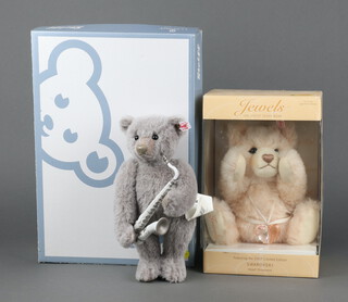 Steiff, a limited edition teddy bear Steiff Swarovski Bear Jewels for the year 2007 10cm no.167, together with  Lladro Saxophone Player no. 804 of 1000, both boxed and with certificates 