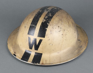 A Second World War ARP Warden's helmet