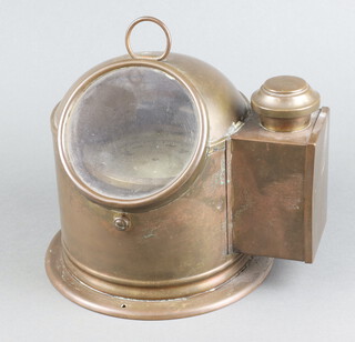 Sesviel a compass contained in a gilt metal binnacle 24cm x 26cm x 20cm 